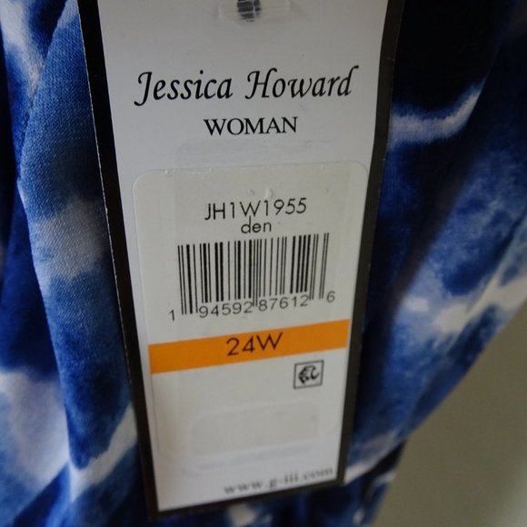 Jessica Howard Blue Tie-Dye Midi Dress - Picture 9 of 9